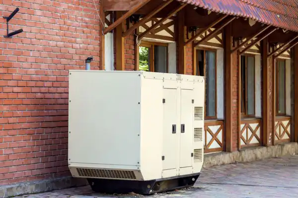 a Vermont home with a generator installed outside by Total Climate Control
