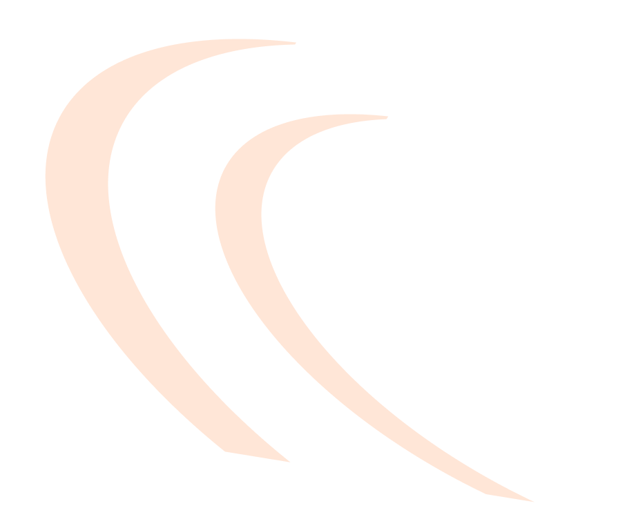 Three curved, orange lines on a black background, arranged in parallel and increasing in size from right to left.